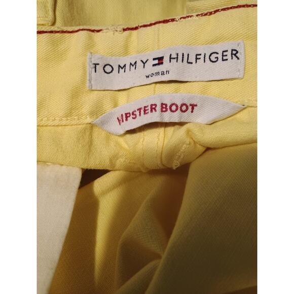 TOMMY HILFIGER Hipster Boot Yellow Cotton Vintage Wide Leg Women's Jeans Size 22 - Picture 7 of 9